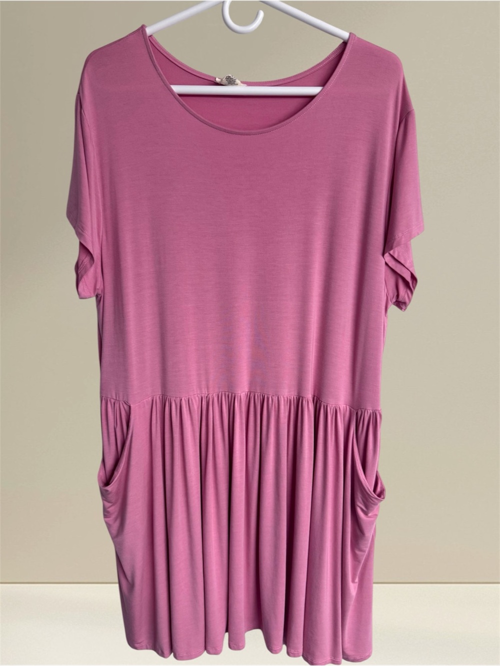 *NWOT* Yelete "On The Go" Short Sleeve Babydoll T-Shirt Dress with Pockets 3XL